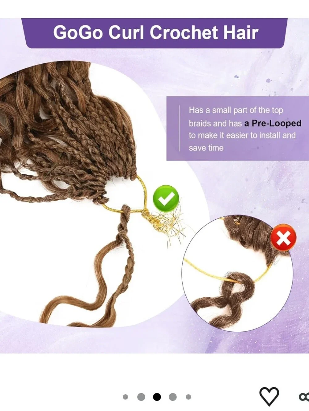 8 Pack Gogo Curl Crochet Hair 10 inch Short Curly 33/27 Brown Honey Blonde Ombre
